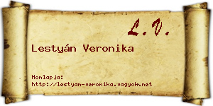 Lestyán Veronika névjegykártya