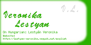 veronika lestyan business card